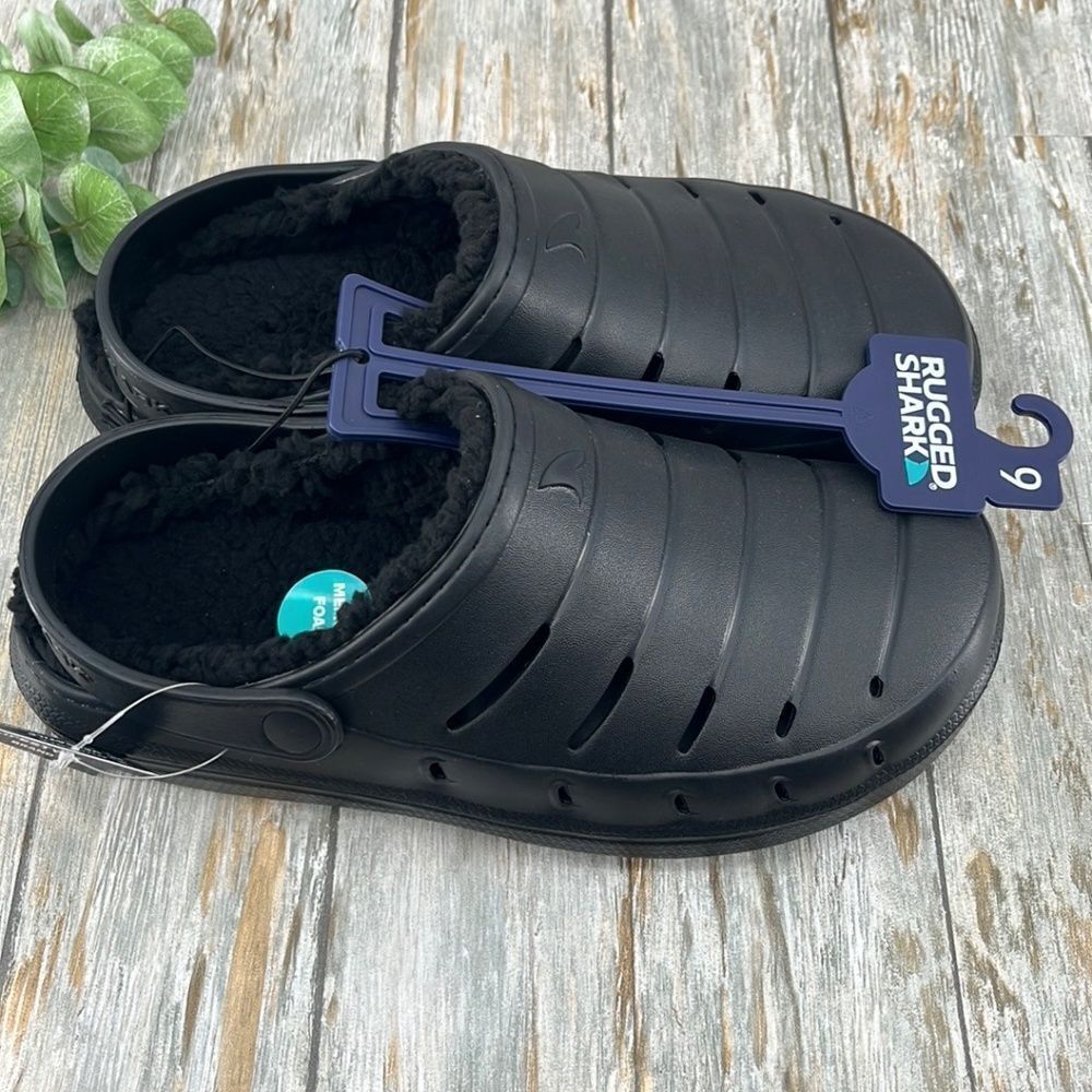 Men's Back Comfy Fuzzy Lined EVA Clogs Sandals Shoes Size 9
